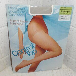 Vintage JC Penney Grey Super Shaper Pantihose size Average pantyhose sissy